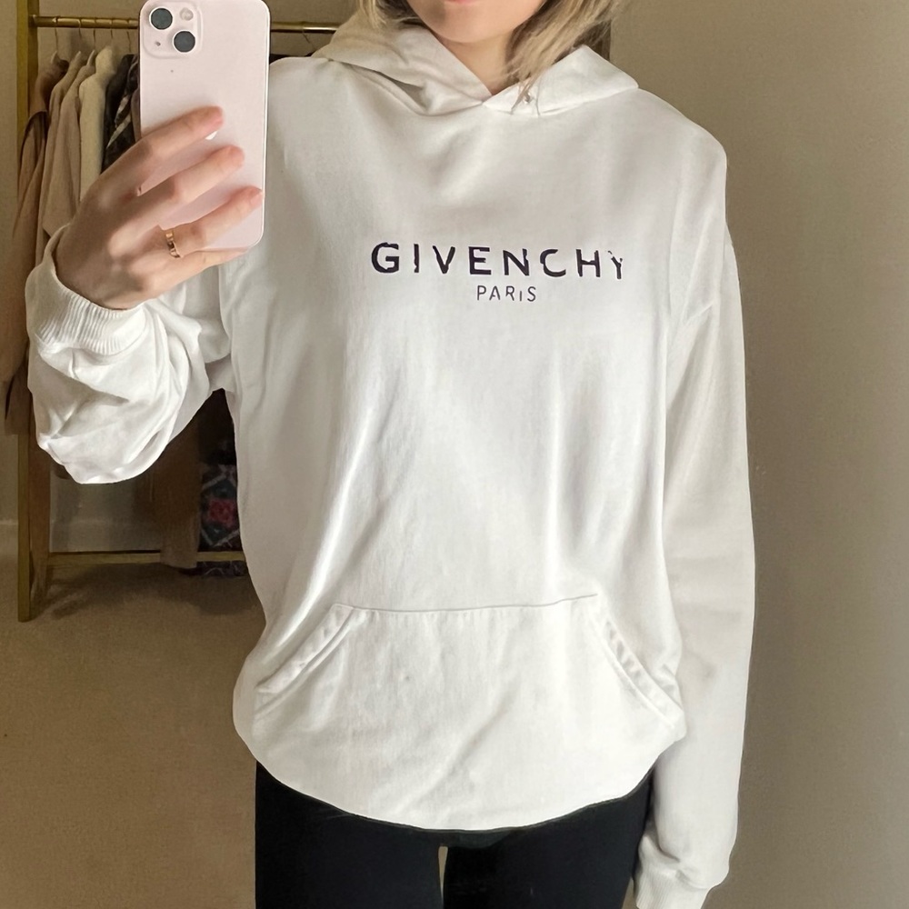 Givenchy hoodie in white with graphic logo